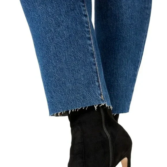 Good American Good Classic Raw Hem Medium Wash Women's 4/27 - Picture 7 of 14